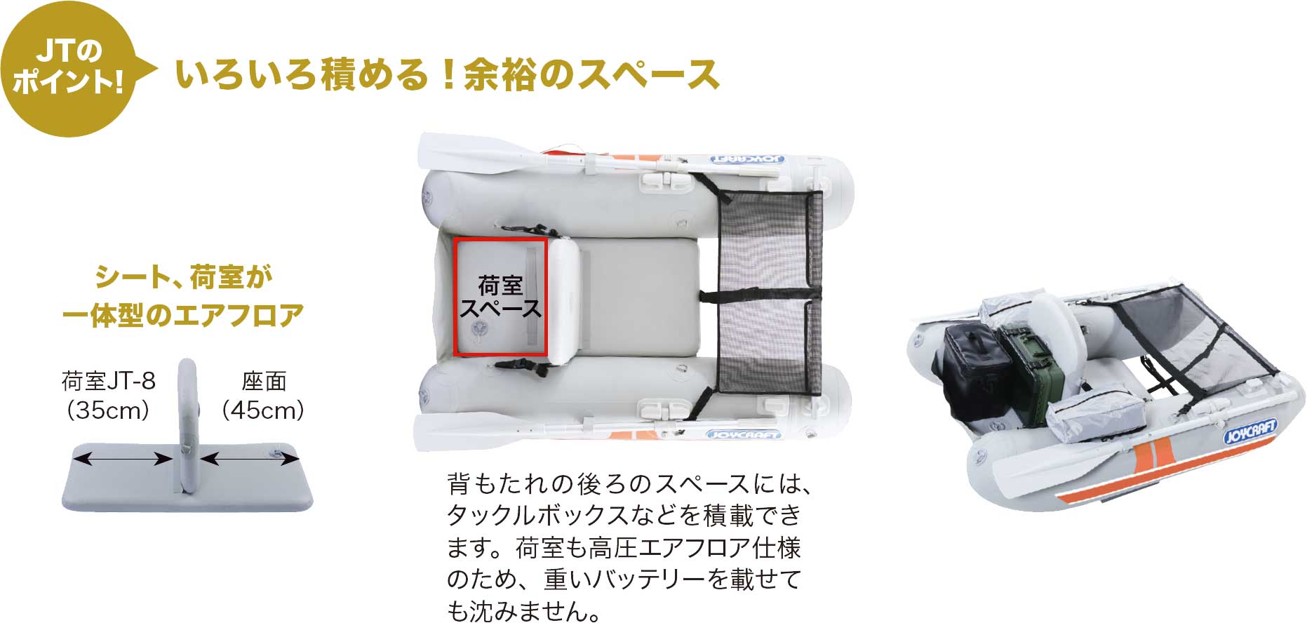 JOYCRAFT Fishing Floater JT-8 特徴